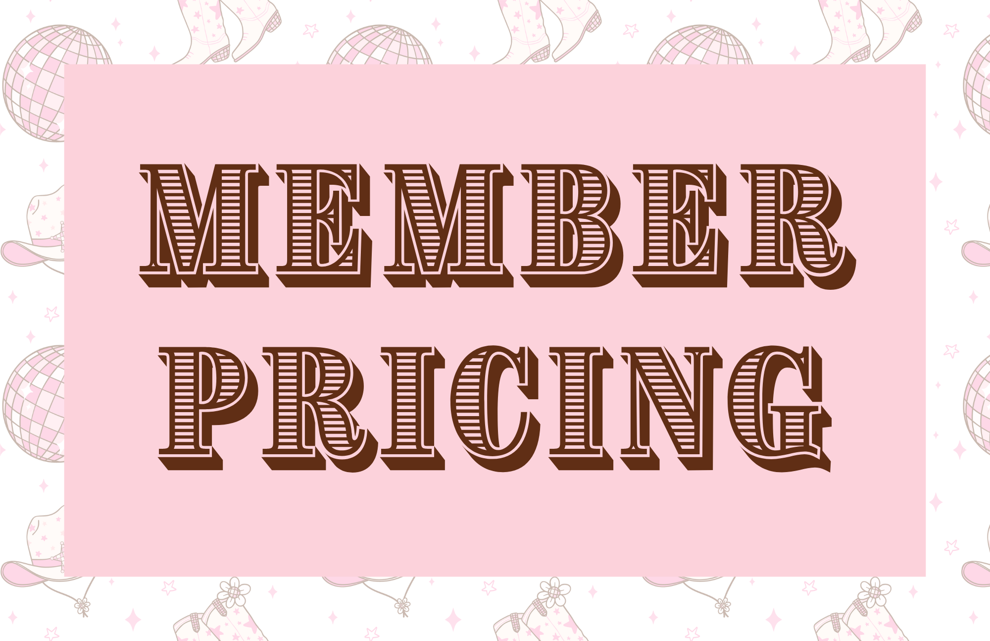 Member pricing